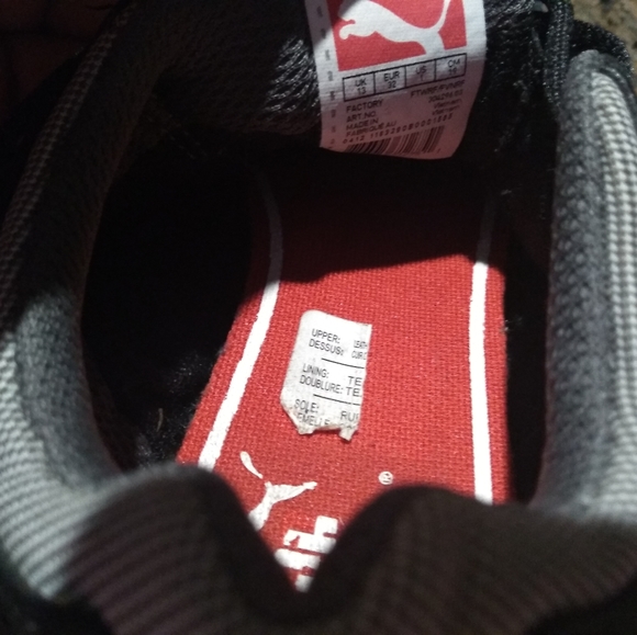 Puma Ferrari sneakers Boys size 1 Black - Picture 3 of 6
